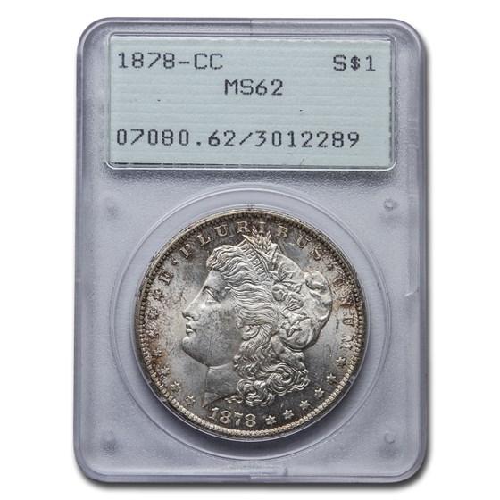 1878-CC Morgan Dollar MS-62 PCGS (Rattler, Beautifully Toned Rev) 1878-CC Morgan Dollar MS-62 PCGS (Rattler, Beautifully Toned Rev)
